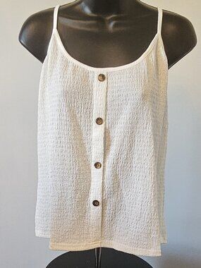 White Tank Top with buttons